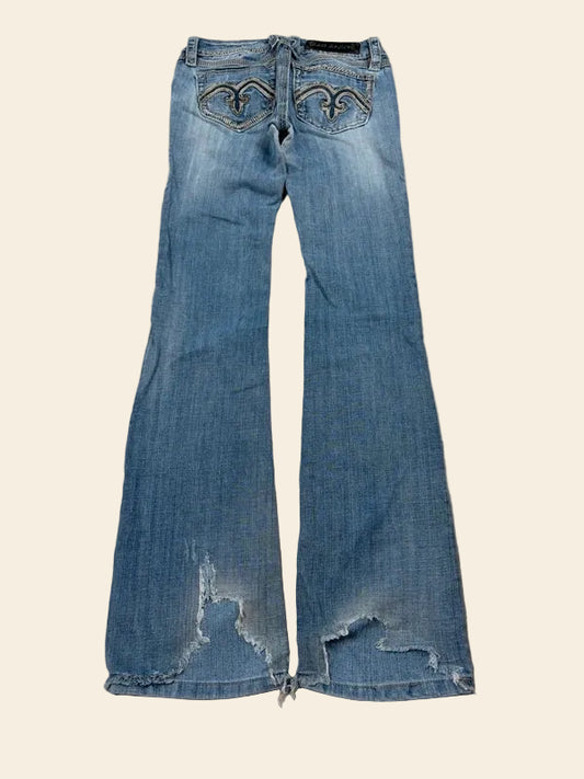 Rock Revival Low Waist Bootcut Jeans · W28