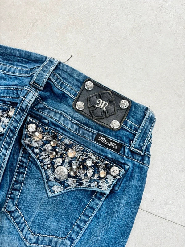 Miss Me Bootcut Jeans Blau · W26