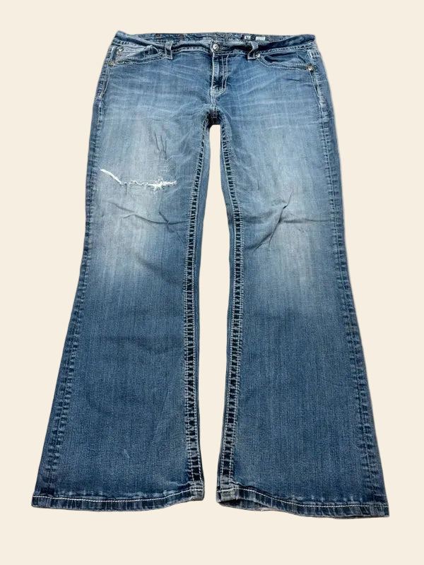 Miss Me Mid Waist Bootcut Jeans Blau · W36