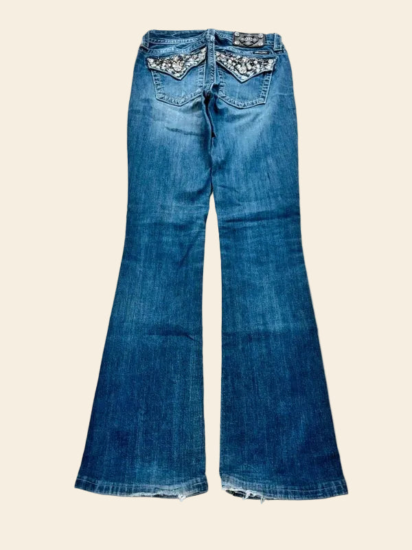 Miss Me Bootcut Jeans Blau · W26