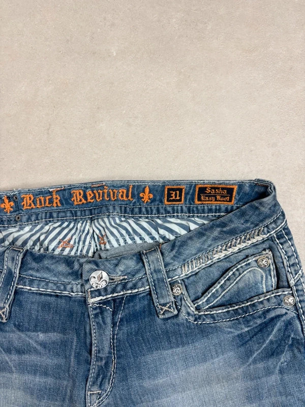 Rock Revival Bootcut Jeans Blau · W31