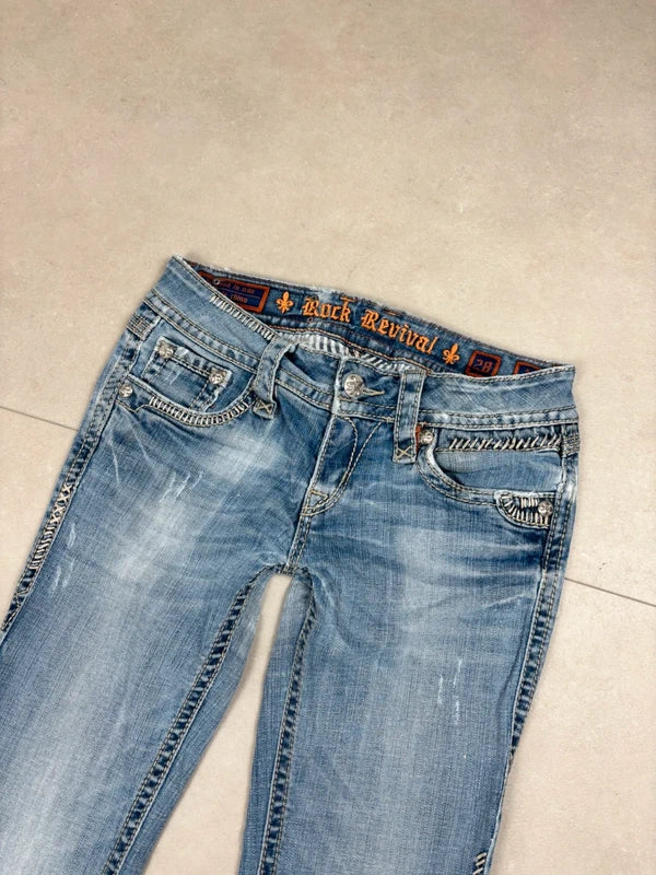 Rock Revival Low Waist Bootcut Jeans · W28