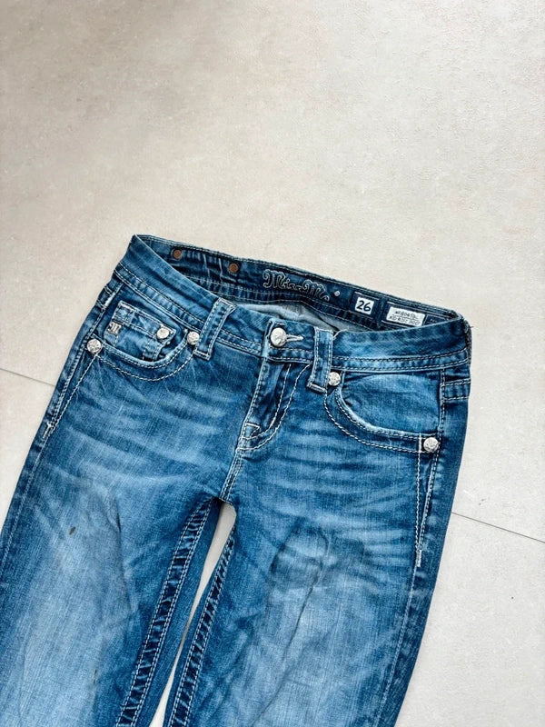Miss Me Bootcut Jeans Blau · W26
