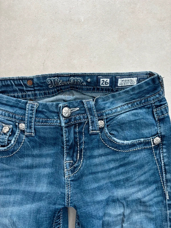 Miss Me Bootcut Jeans Blau · W26