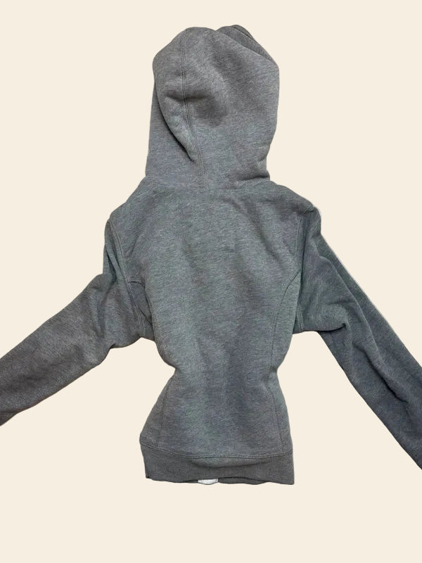 Abercrombie & Fitch Teddyfleece Button-Up-Hoodie Grau · M