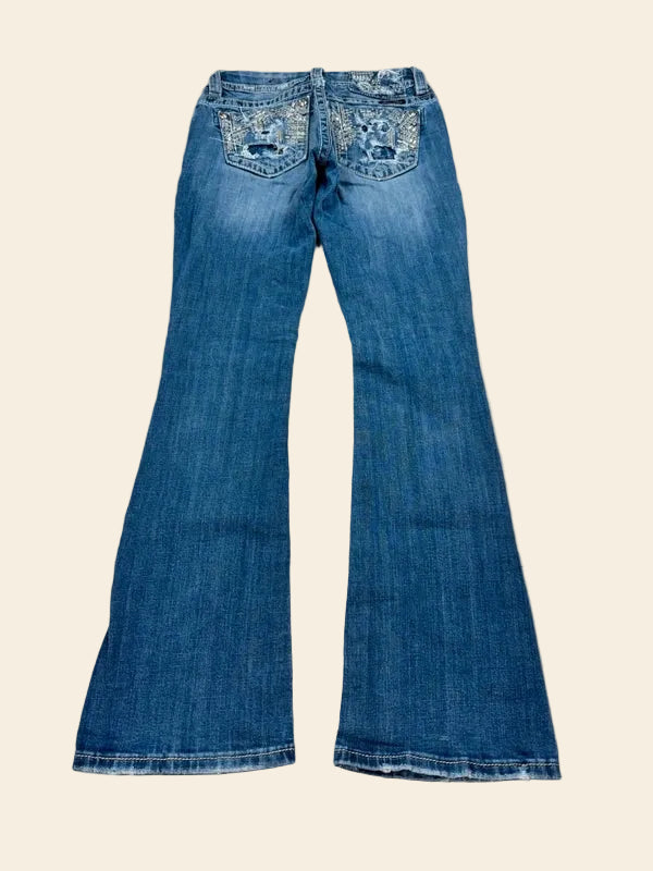 Miss Me Low Waist Bootcut Jeans Blau · W24