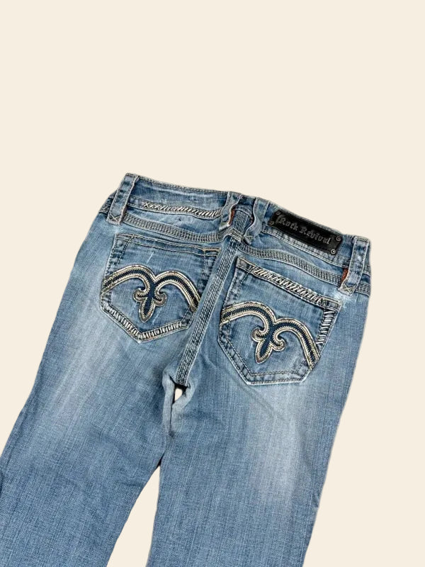 Rock Revival Low Waist Bootcut Jeans · W28