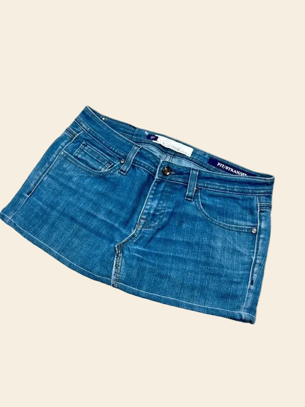 Vigoss Low Waist Denim Mini Skirt · S