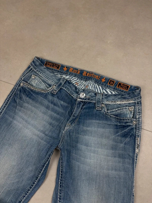 Rock Revival Bootcut Jeans Blau · W31