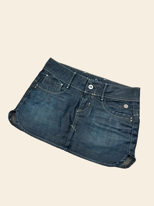 G-Star RAW Low Waist Denim Mini Skirt · W26