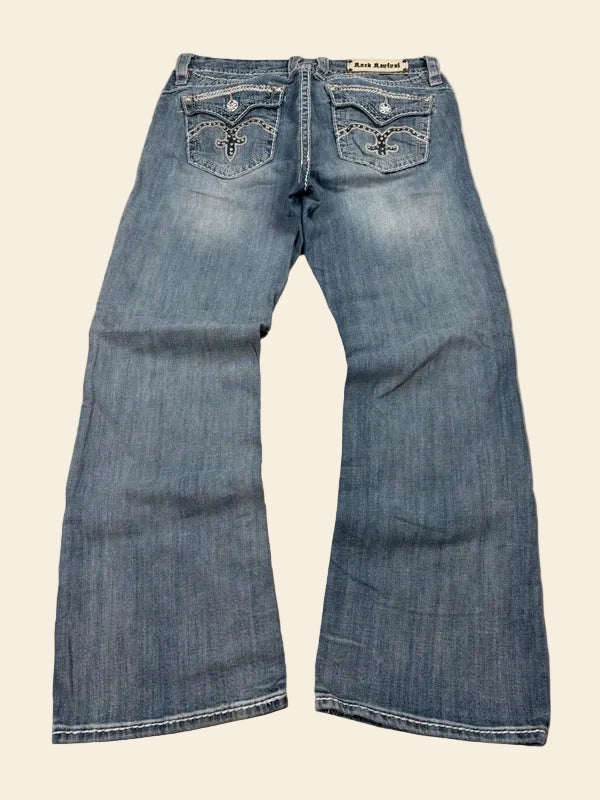 Rock Revival Bootcut Jeans Blau · W31