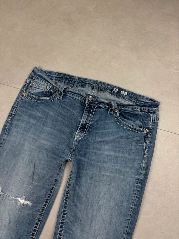 Miss Me Mid Waist Bootcut Jeans Blau · W36