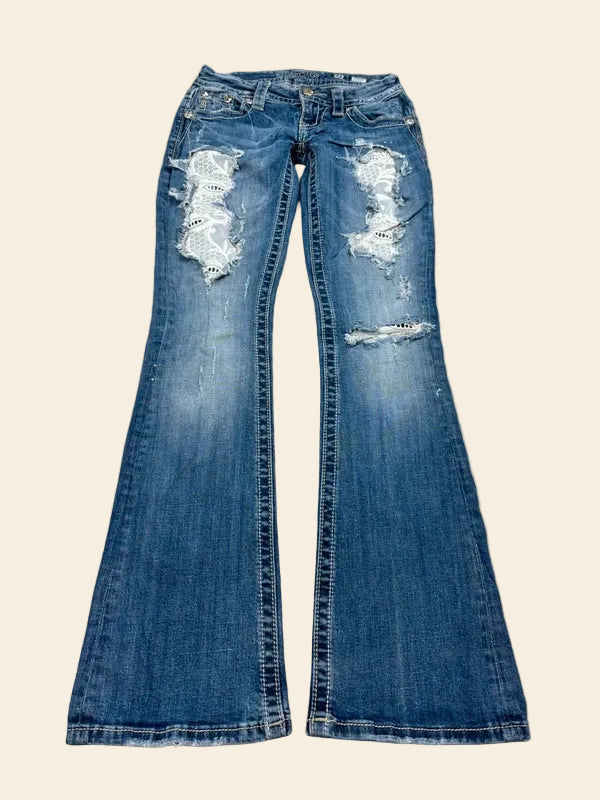 Miss Me Low Waist Bootcut Jeans Blau · W24